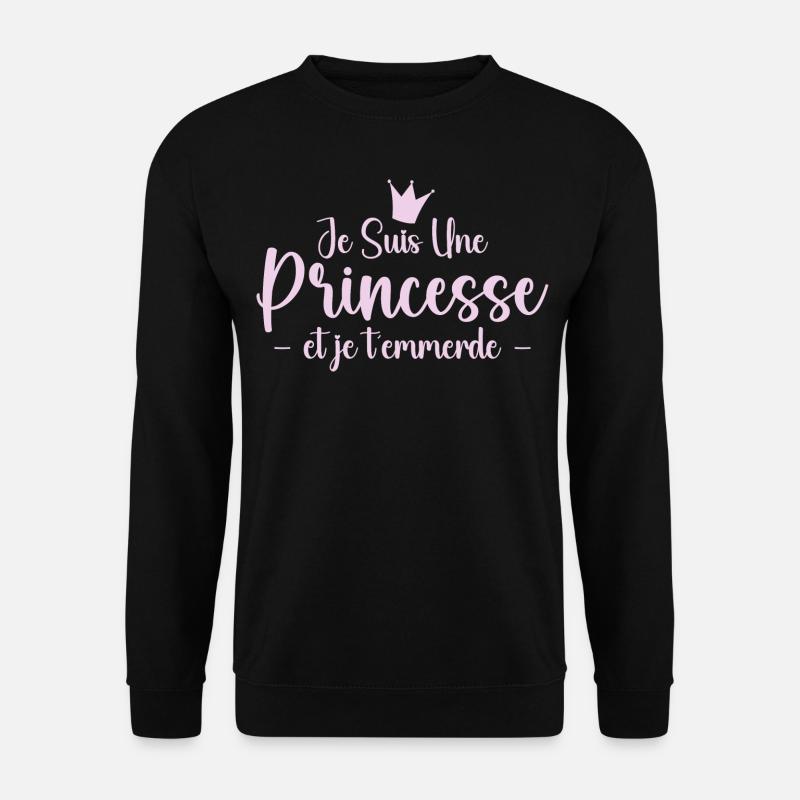 Ich bin eine Prinzessin und ficke dich - Unisex Pullover - Schwarz