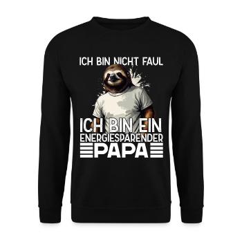 Funny Sloth Dad Humorous Saying - Unisex Sweatshirt - black - Front - Alina (178cm) & Michal (187cm)