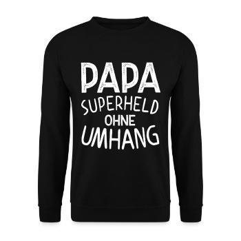 Superhero Dad Funny Dad Perfect Style - Unisex Sweatshirt - black - Front - Alina (178cm) & Michal (187cm)
