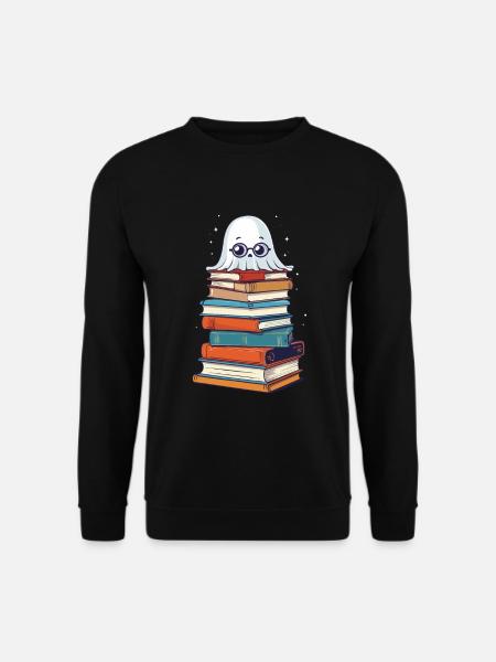 Funny Book Lover Reading Halloween - Unisex Sweatshirt - black