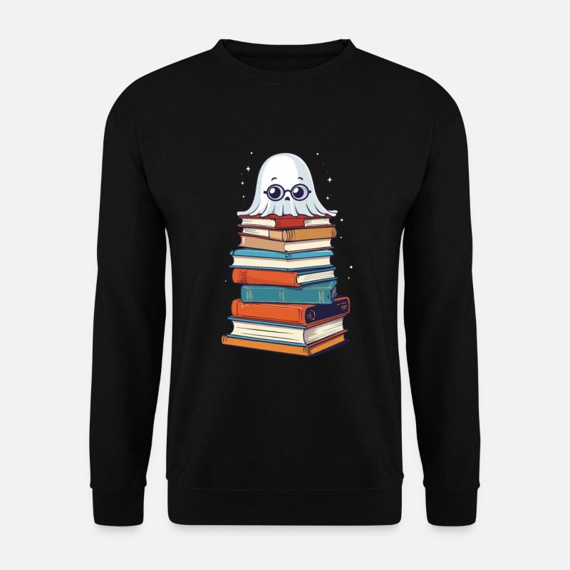 Funny Book Lover Reading Halloween - Unisex Sweatshirt - black