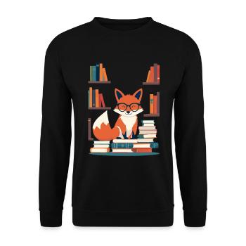 Cute Book Lover Funny Books Design - Unisex Sweatshirt - black - Front - Alina (178cm) & Michal (187cm)