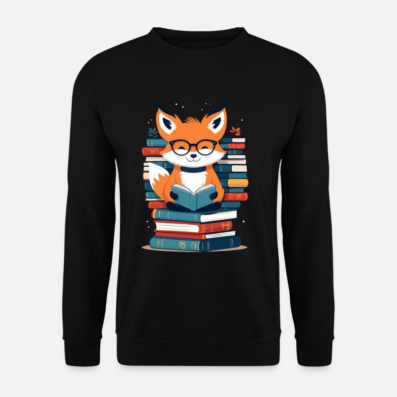 Sød bog elsker sjove bøger design - Unisex sweater - sort