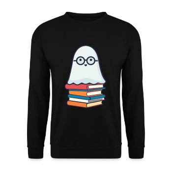 Amoureux des livres Style Petits livres Halloween - Sweat-shirt Unisexe - noir - Devant - Alina (178cm) & Michal (187cm)