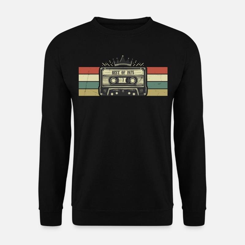 1975 Kassette - Geburtstagsgeschenk von Born In 1975 - Unisex Pullover - Schwarz