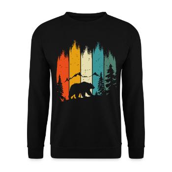 faune, ours, nature, extérieur, montagnes, forêt - Sweat-shirt Unisexe - noir - Devant - Alina (178cm) & Michal (187cm)