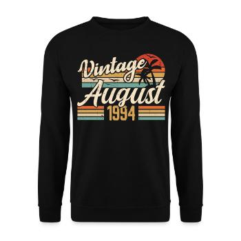 Août 1994 Anniversaire 1994 - Cadeau Légendes Août - Sweat-shirt Unisexe - noir - Devant - Alina (178cm) & Michal (187cm)