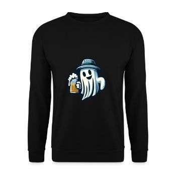 Boire fantôme drôle Halloween fête bière - Sweat-shirt Unisexe - noir - Devant - Alina (178cm) & Michal (187cm)