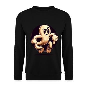 Cool Ghost Gives Thumbs Down Halloween Party - Unisex Sweatshirt - black - Front - Alina (178cm) & Michal (187cm)