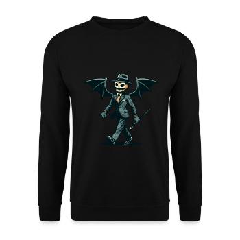 Funny Halloween Party Spooky Season - Unisex Sweatshirt - black - Front - Alina (178cm) & Michal (187cm)