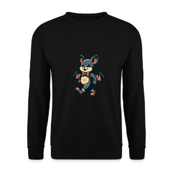Lustige Halloween Party Gruselige Spooky Saison - Unisex Pullover - Schwarz - Vorne - Alina (178cm) & Michal (187cm)