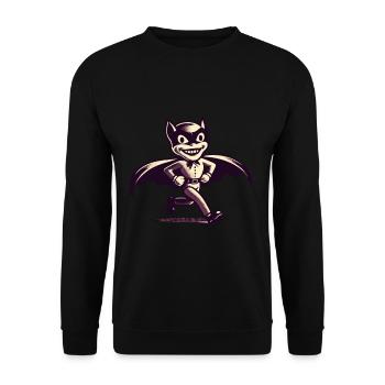 Funny Halloween Party Spooky Haunting - Unisex Sweatshirt - black - Front - Alina (178cm) & Michal (187cm)