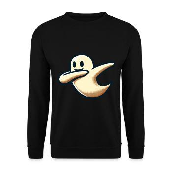 Lustiger Halloween Party Spuk Saison - Unisex Pullover - Schwarz - Vorne - Alina (178cm) & Michal (187cm)