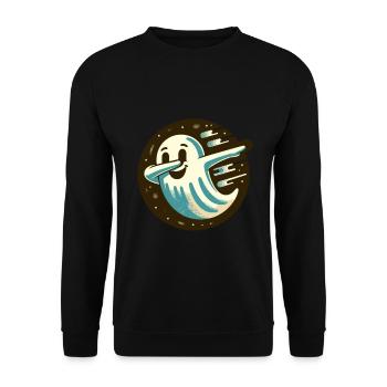 Lustiger Halloween Party Gruselige Spuk Saison - Unisex Pullover - Schwarz - Vorne - Alina (178cm) & Michal (187cm)