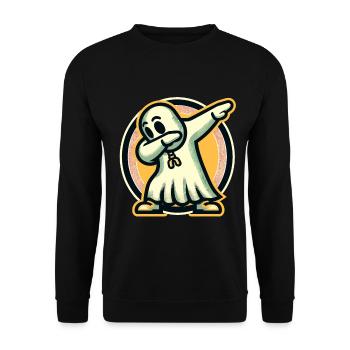 Drôle fête d’Halloween fantôme effrayant - Sweat-shirt Unisexe - noir - Devant - Alina (178cm) & Michal (187cm)