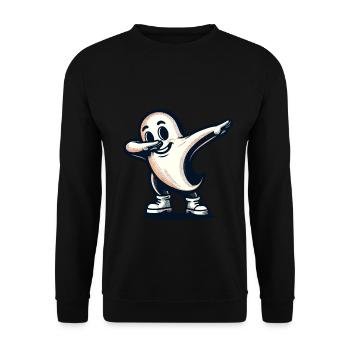 Lustiger Halloween Party Gruseliger Spuk Saison - Unisex Pullover - Schwarz - Vorne - Alina (178cm) & Michal (187cm)