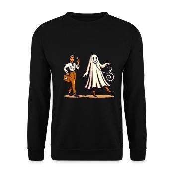 Drôle Docteur Infirmière Halloween Fantôme - Sweat-shirt Unisexe - noir - Devant - Alina (178cm) & Michal (187cm)