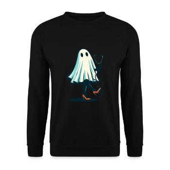 Funny Nurse Geriatric Nurse Ghost - Unisex Sweatshirt - black - Front - Alina (178cm) & Michal (187cm)