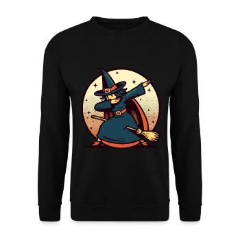 Dabbing Witch Dabbing Witches Design Halloween - Unisex Sweatshirt - black - Front - Alina (178cm) & Michal (187cm)