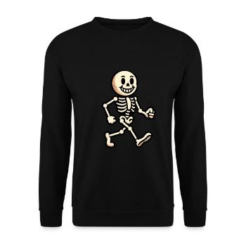 Retro Vintage Cartoon Halloween Costume Decoration - Unisex Sweatshirt - black - Front - Alina (178cm) & Michal (187cm)