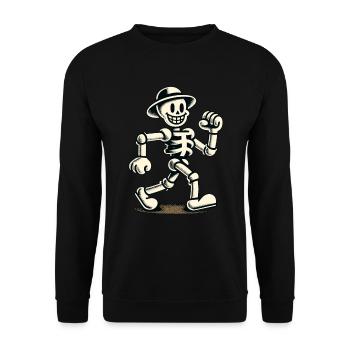 Retro Vintage Cartoon Halloween Costume Decoration - Unisex Sweatshirt - black - Front - Alina (178cm) & Michal (187cm)
