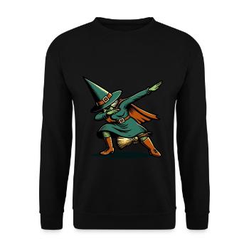 Dabbing Sorcière Halloween Costume Décoration Salem - Sweat-shirt Unisexe - noir - Devant - Alina (178cm) & Michal (187cm)