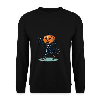 Drôle de citrouille infirmière infirmière gériatrique - Sweat-shirt Unisexe - noir - Devant - Alina (178cm) & Michal (187cm)