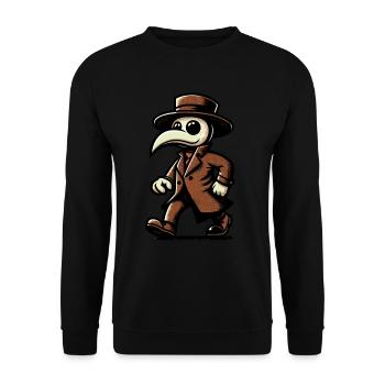 Rétro Vintage Dessin animé Creepy Décoration d’Halloween - Sweat-shirt Unisexe - noir - Devant - Alina (178cm) & Michal (187cm)