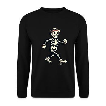 Costume d’Halloween effrayant de dessin animé rétro drôle - Sweat-shirt Unisexe - noir - Devant - Alina (178cm) & Michal (187cm)