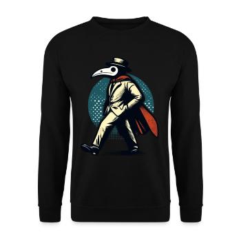 Halloween Kostüm Deko Gruseliges Party Design - Unisex Pullover - Schwarz - Vorne - Alina (178cm) & Michal (187cm)