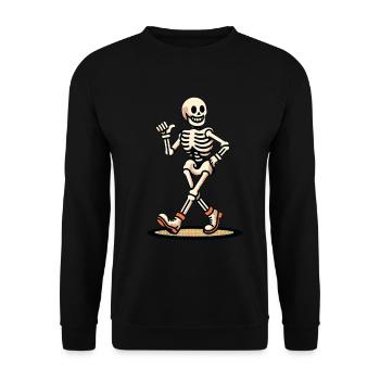 Funny Retro Cartoon Halloween Costume Decoration - Unisex Sweatshirt - black - Front - Alina (178cm) & Michal (187cm)