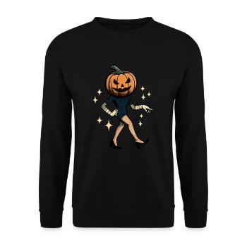 Drôle citrouille infirmière Halloween costume - Sweat-shirt Unisexe - noir - Devant - Alina (178cm) & Michal (187cm)