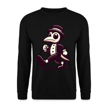 Retro Vintage Cartoon Halloween Costume Decoration - Unisex Sweatshirt - black - Front - Alina (178cm) & Michal (187cm)
