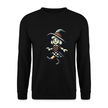 Retro Cartoon Witches Vintage Witches Design - Unisex Sweatshirt - black - Front - Alina (178cm) & Michal (187cm)