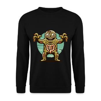 Halloween Costume Decoration Spooky Party Design - Unisex Sweatshirt - black - Front - Alina (178cm) & Michal (187cm)