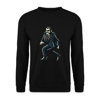 Vampire Rétro Vintage Style Halloween Costume Décoration - Sweat-shirt Unisexe - noir - Devant - Alina (178cm) & Michal (187cm)