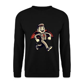 Rétro Vintage Style Halloween Vampire Costume Décoration - Sweat-shirt Unisexe - noir - Devant - Alina (178cm) & Michal (187cm)