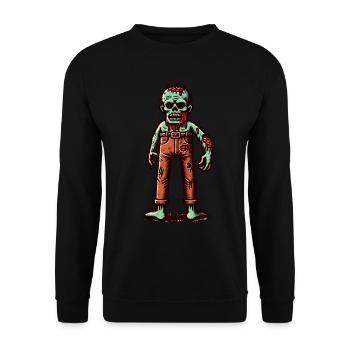 Costume d’Halloween de mort-vivant Creepy Party Design - Sweat-shirt Unisexe - noir - Devant - Alina (178cm) & Michal (187cm)