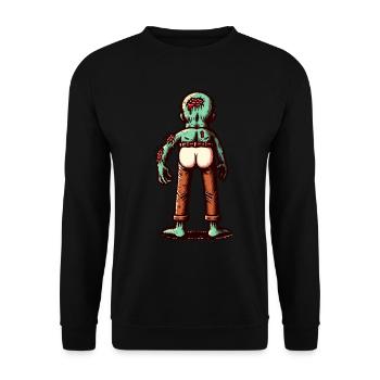 Drôle de mort-vivant cul Halloween Costume Décoration - Sweat-shirt Unisexe - noir - Devant - Alina (178cm) & Michal (187cm)