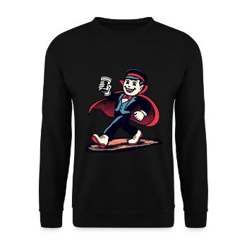 Rétro Vintage Vampire Style Halloween Costume Décoration - Sweat-shirt Unisexe - noir - Devant - Alina (178cm) & Michal (187cm)