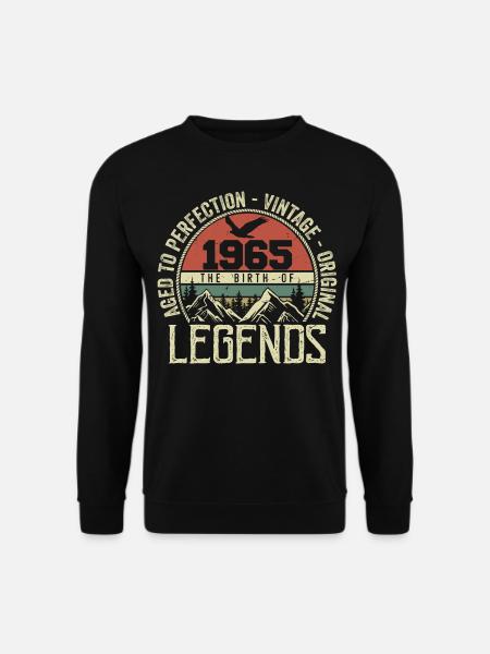 Anniversaire 1965 Vintage 1965 Rétro - Né en 1965 - Sweat-shirt Unisexe - noir