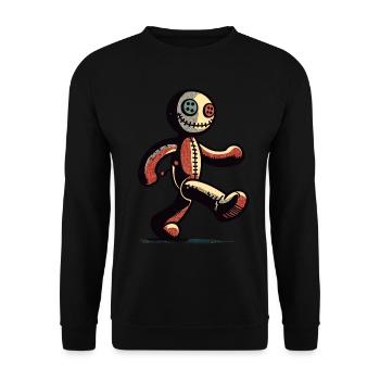 Voodoo Doll Halloween Costume Decoration Creepy - Unisex Sweatshirt - black - Front - Alina (178cm) & Michal (187cm)
