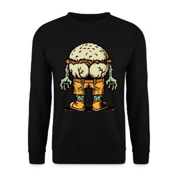 Drôle de mort-vivant cul Halloween Costume Décoration - Sweat-shirt Unisexe - noir - Devant - Alina (178cm) & Michal (187cm)