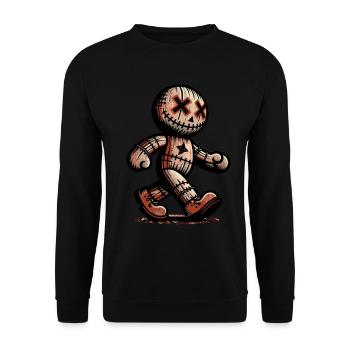 Voodoo Doll Halloween Costume Decoration Creepy - Unisex Sweatshirt - black - Front - Alina (178cm) & Michal (187cm)