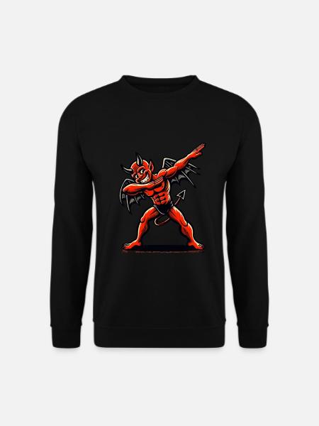 unDabbing Devil Funny Dabbing Design - Unisex Sweatshirt - black