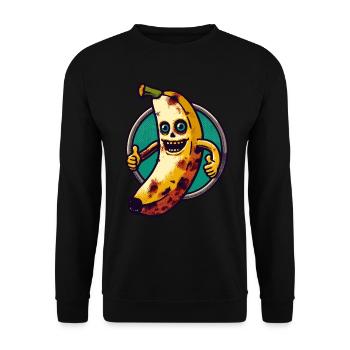 Zombie Banana Banana Lover Halloween - Unisex Sweatshirt - black - Front - Alina (178cm) & Michal (187cm)