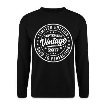September 2017 Birthday Gift September 2017 - Unisex Sweatshirt - black - Front - Alina (178cm) & Michal (187cm)