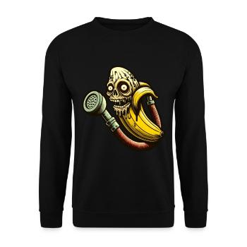 Zombie Banana Banana Lover Halloween - Unisex Sweatshirt - black - Front - Alina (178cm) & Michal (187cm)