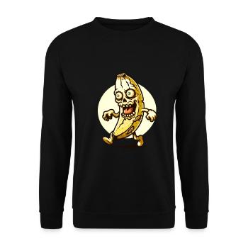 Zombie Banane Banane Amoureux Halloween Costume - Sweat-shirt Unisexe - noir - Devant - Alina (178cm) & Michal (187cm)