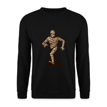 Retro Vintage Style Mummy Halloween Costume Decoration - Unisex Sweatshirt - black - Front - Alina (178cm) & Michal (187cm)